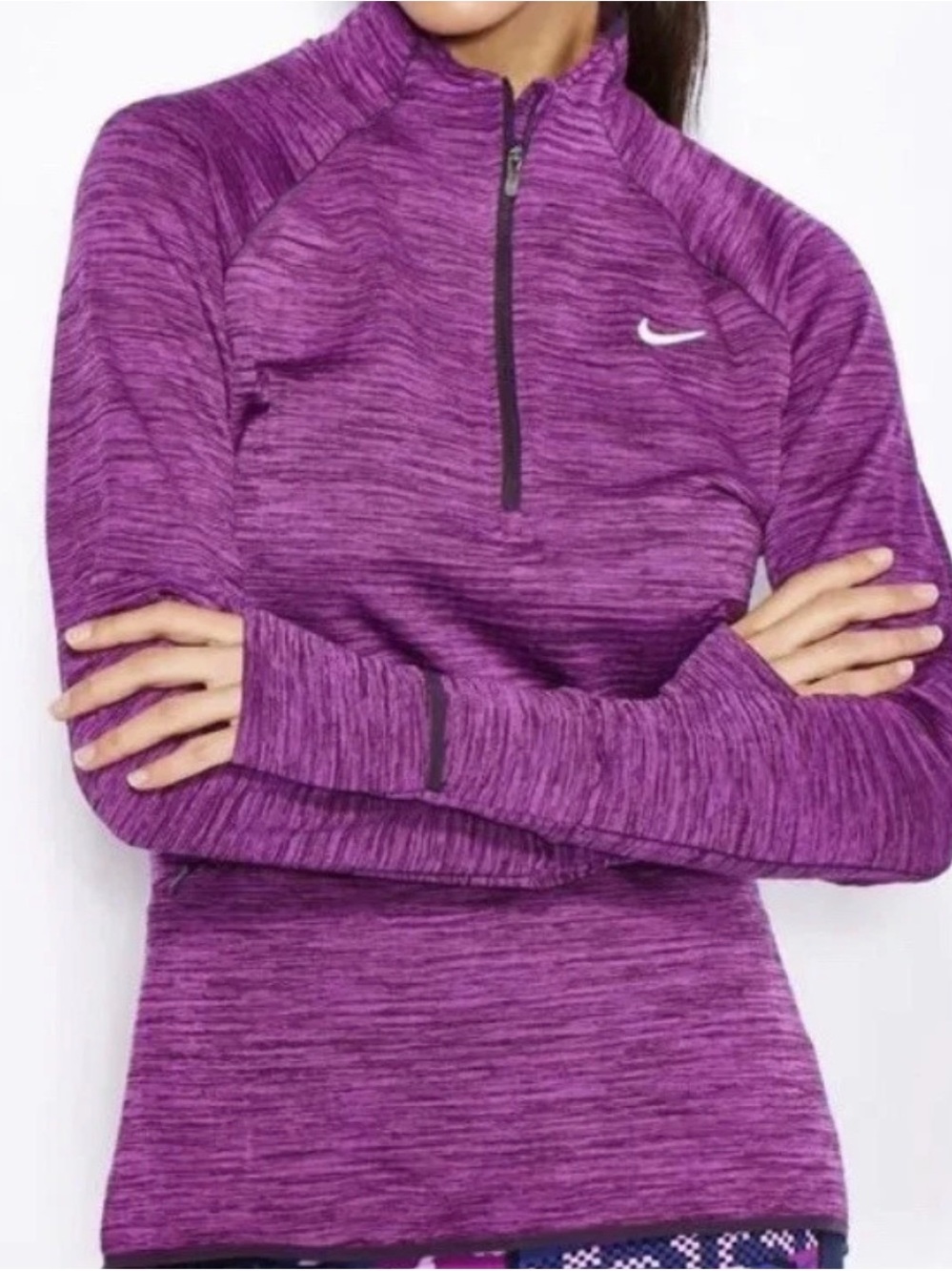Nike Women's Swift Element Dri-FIT UV 1/4 Zip Running Top Size XS